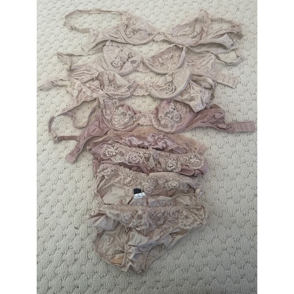 Christian Dior Intimates Other - Lot of 4 Christian Dior Intimates Vintage Bras-4 Panties Lace Satin Nylon Small